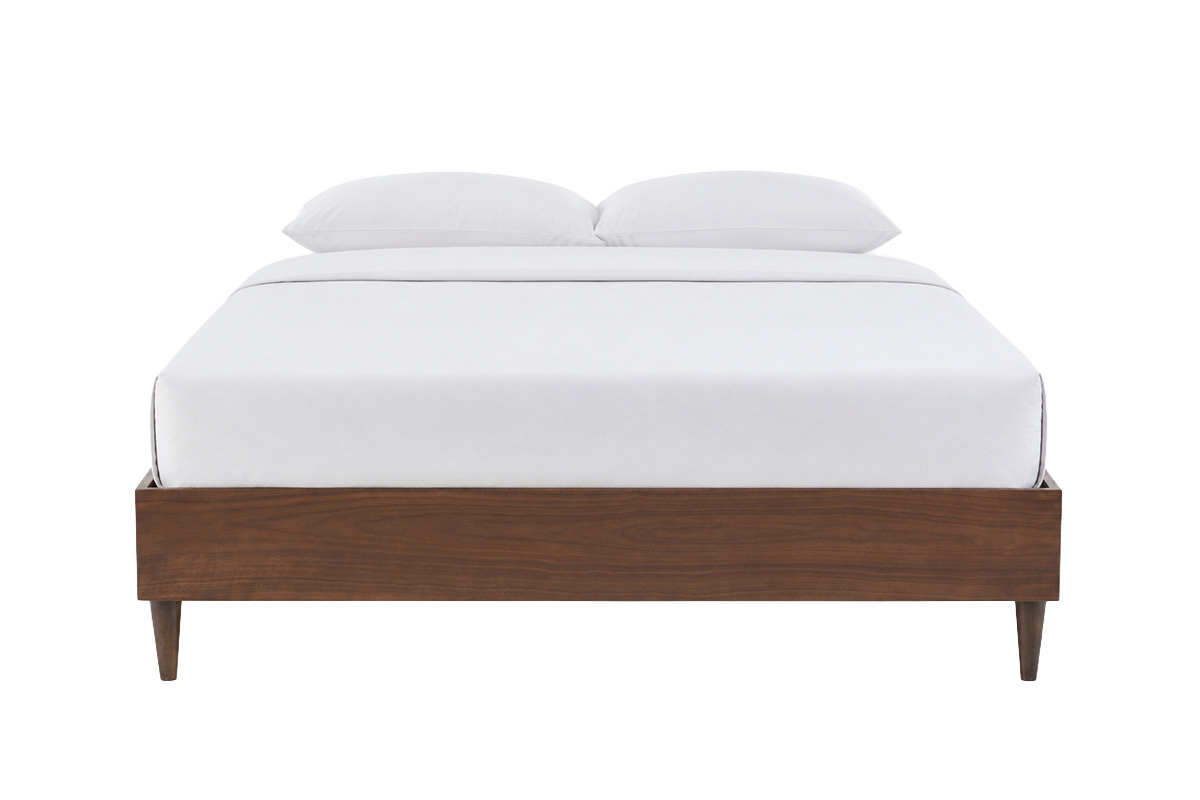 Lit 2 places 160x200 cm bois fonc� AYO