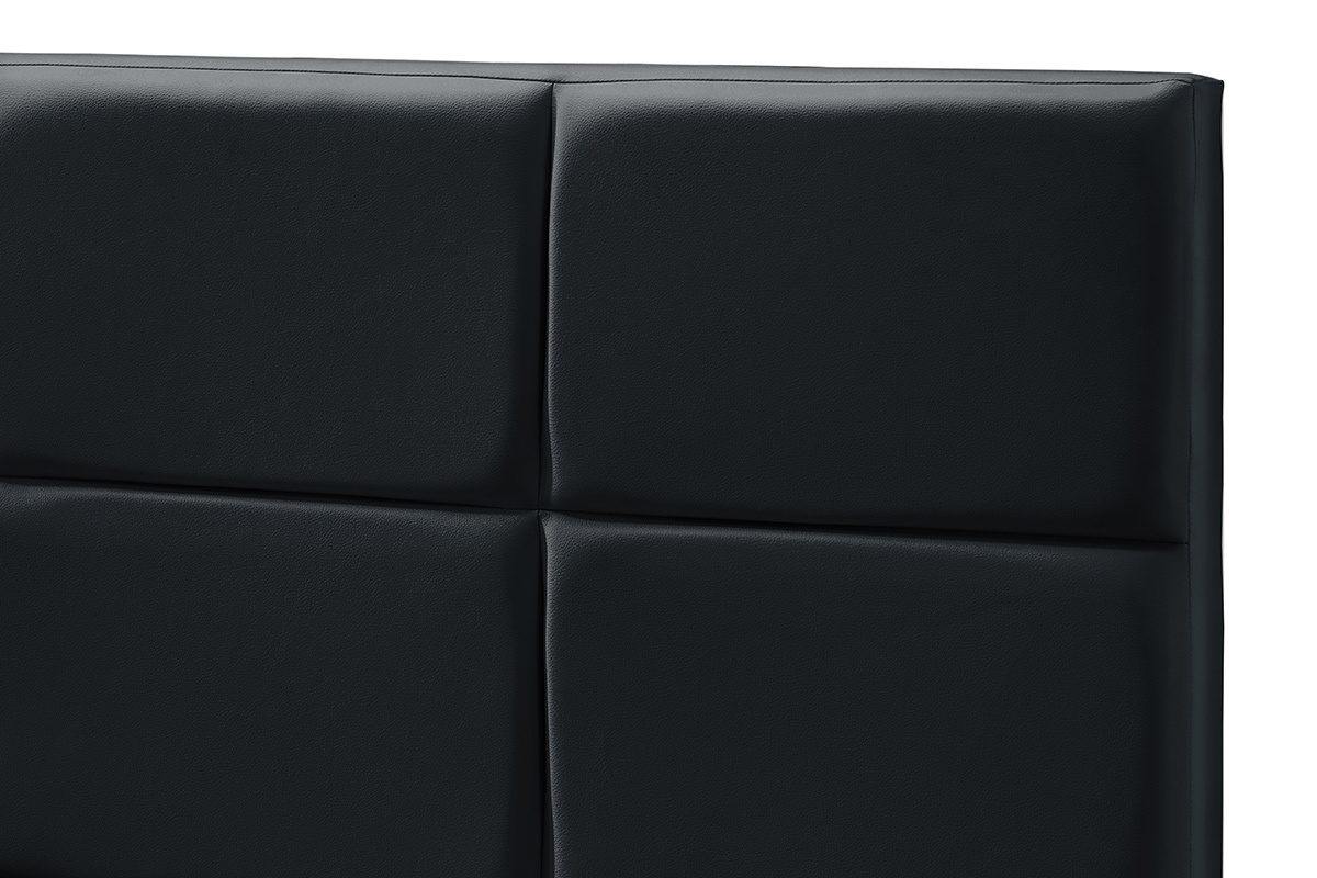 Lit 2 places 160x200 cm noir SOLAL
