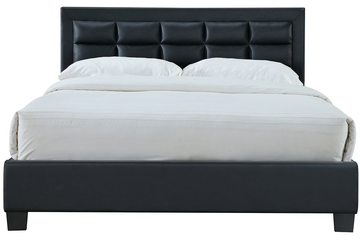 Lit 2 places 160x200 noir KINGLEY