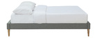 Lit adulte 160 x 200 cm avec sommier en tissu gris AYO
