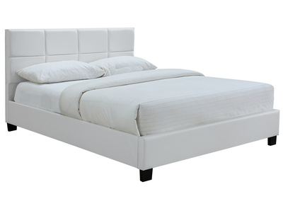 Lit adulte 160x200 cm blanc SOLAL