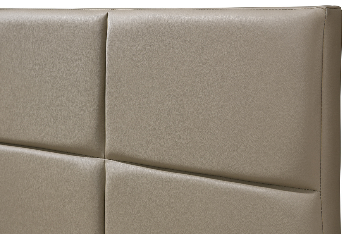 Lit adulte moderne 160 x 200 cm taupe SOLAL