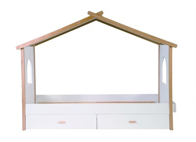 Lit cabane enfant avec tiroirs design BIRDY