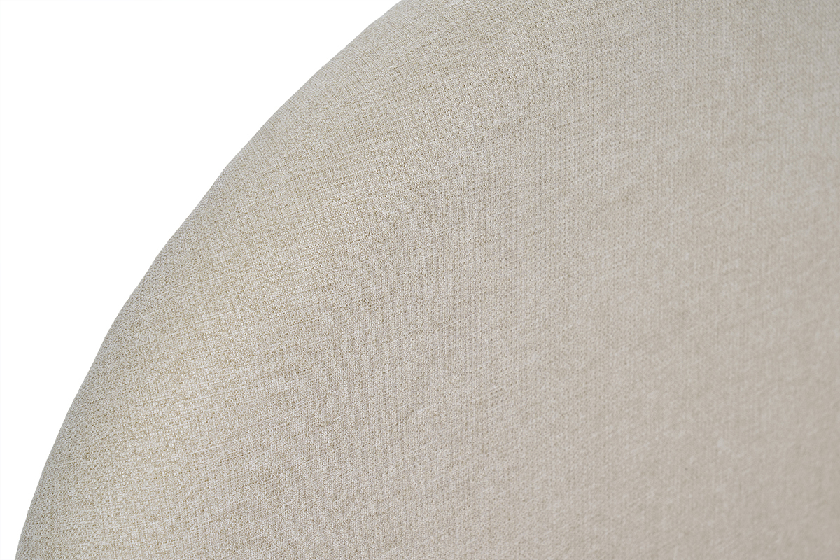 Lit coffre 2 places 160x200 cm en tissu beige OREN