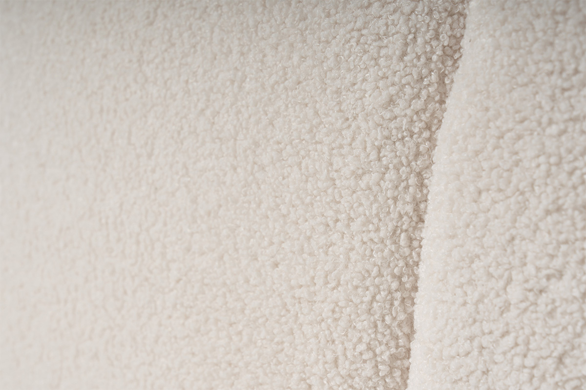 Lit coffre 2 places 160x200 cm en tissu laine boucl�e MOTTO