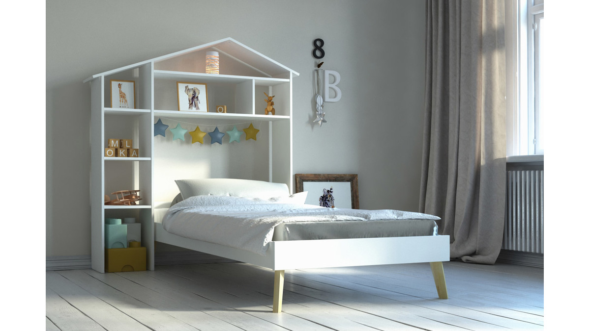 Lit enfant et tte de lit avec rangements HOME