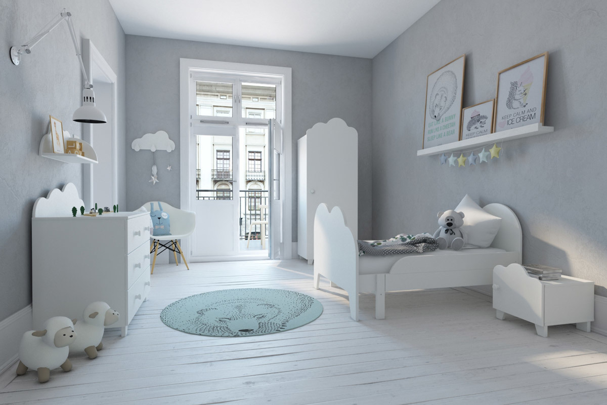 Lit enfant volutif nuage blanc AERO