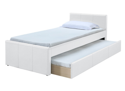 Lit gigogne 90x190cm blanc MACCO