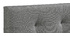 Lit King Size en tissu gris capitonn&eacute; 180 x 200 cm MARQUISE
