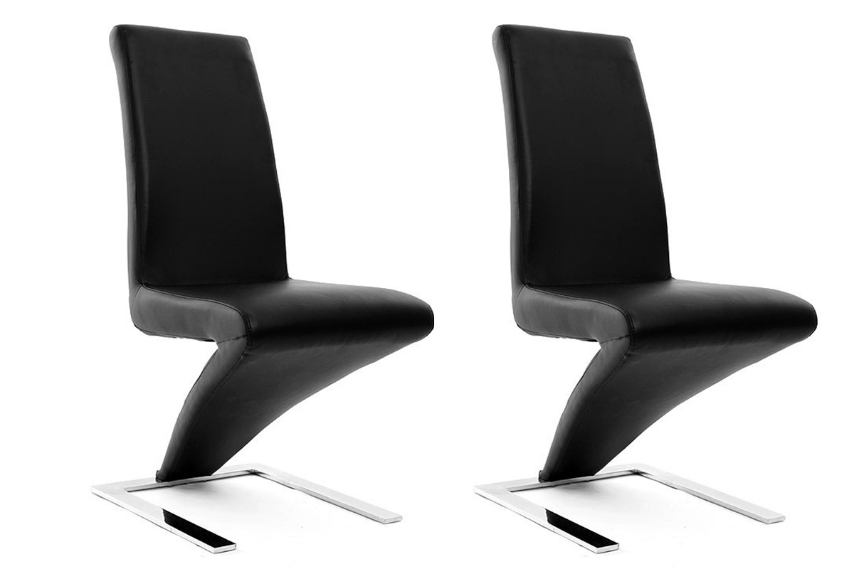 Lot de 2 chaises design noires NEW ANGIE