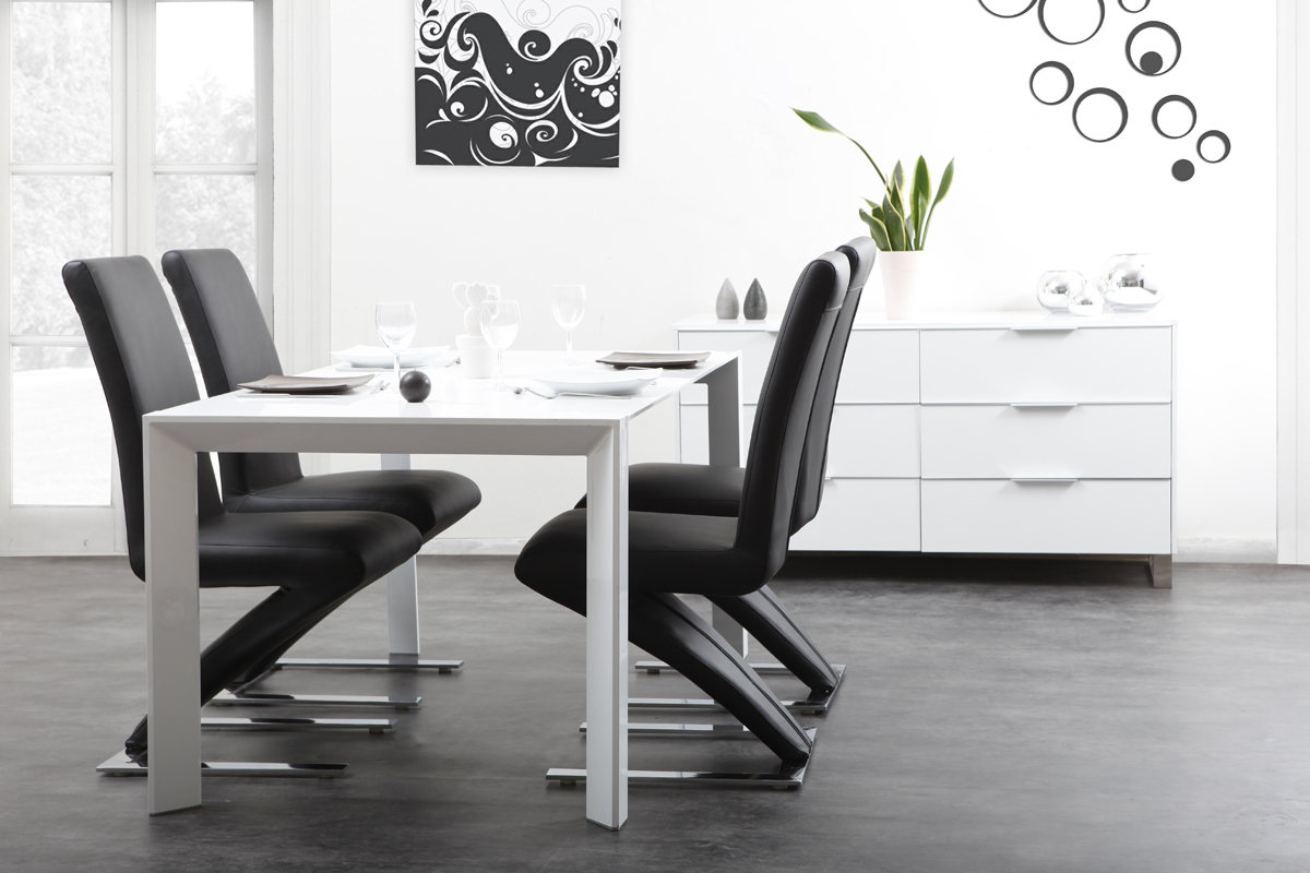 Lot de 2 chaises design noires NEW ANGIE