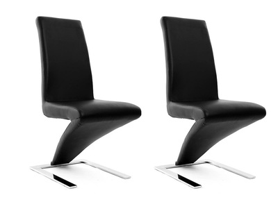 Lot de 2 chaises design noires NEW ANGIE