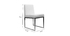 Lot de 2 chaises design polyuréthane blanc et acier chromé JUNIA