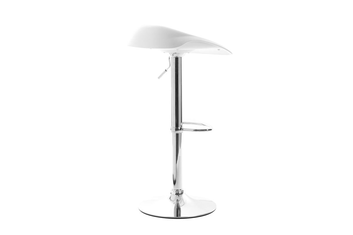Lot de 2 tabourets de bar design blanc SYRIUS