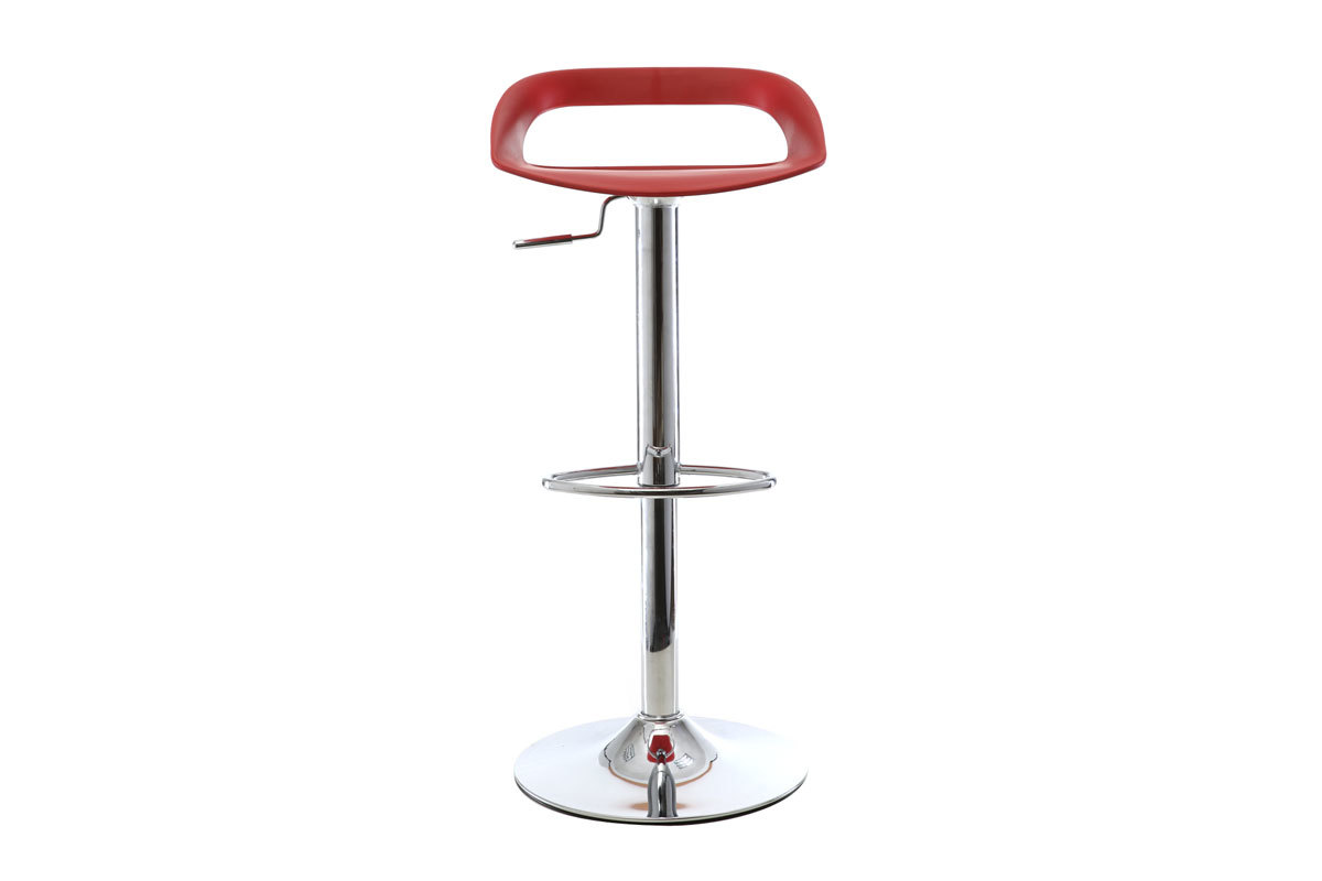 Lot de 2 tabourets de bar design rouge PHENIX