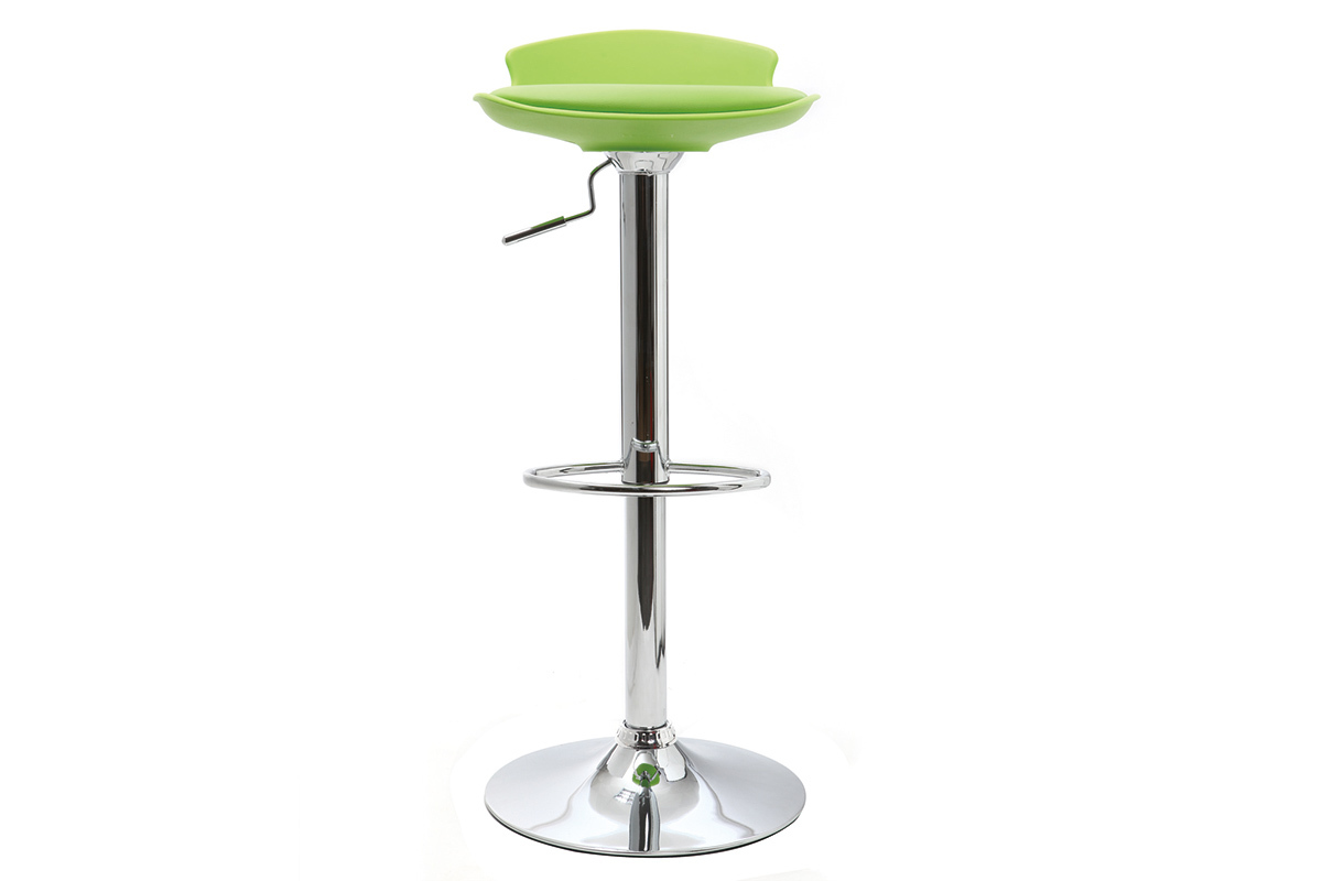 Lot de 2 tabourets de bar design verts NOVA