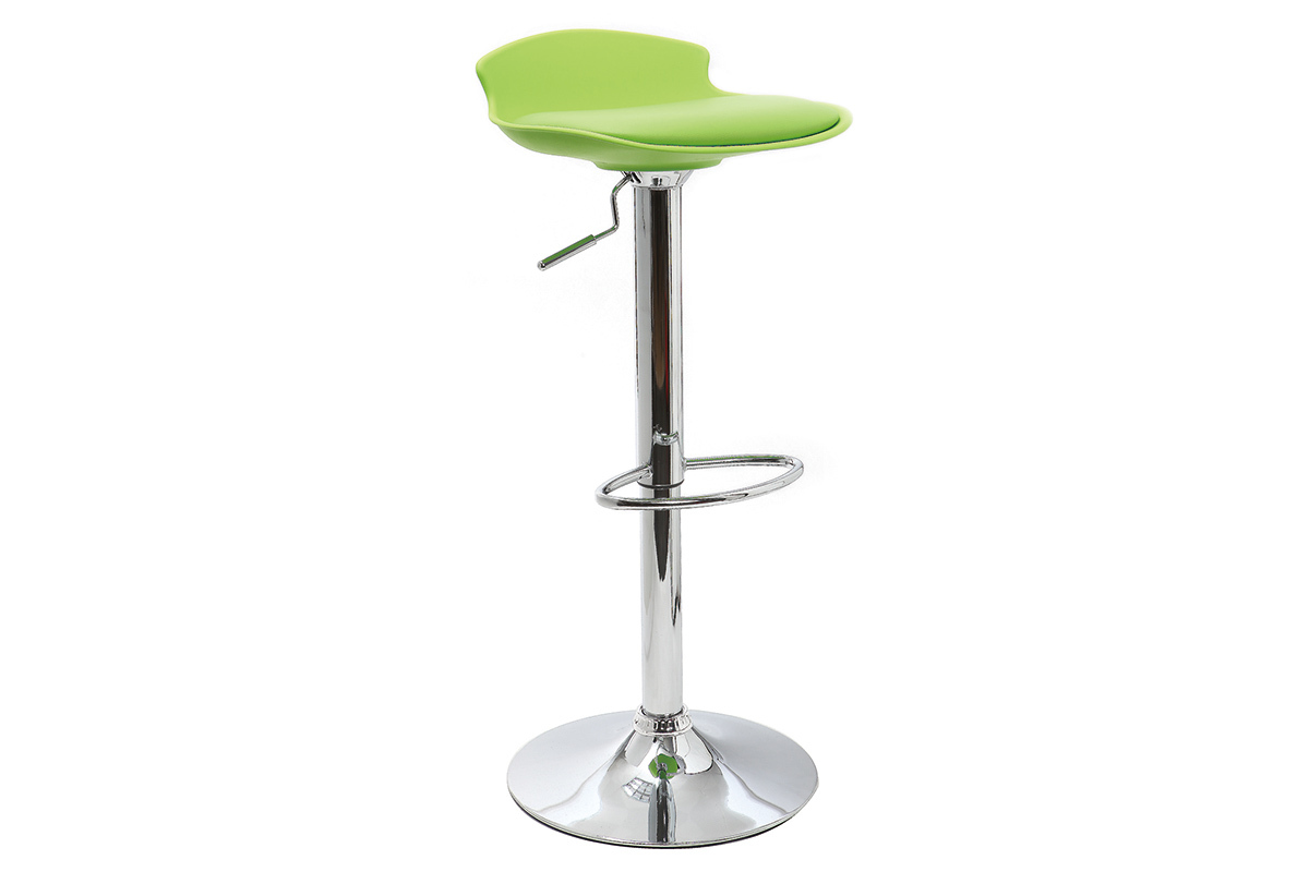 Lot de 2 tabourets de bar design verts NOVA