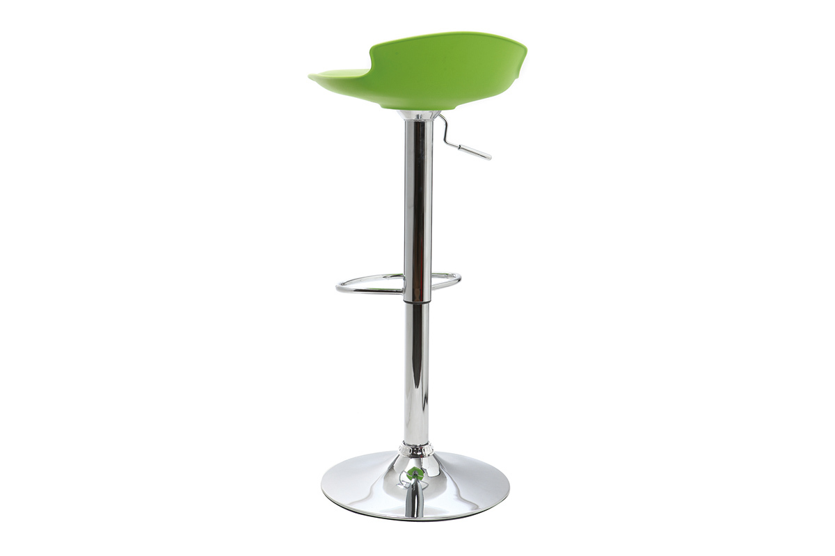 Lot de 2 tabourets de bar design verts NOVA
