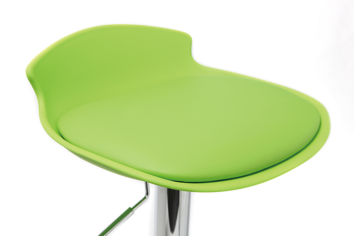 Lot de 2 tabourets de bar design verts NOVA