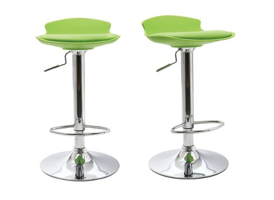 Lot de 2 tabourets de bar design verts NOVA