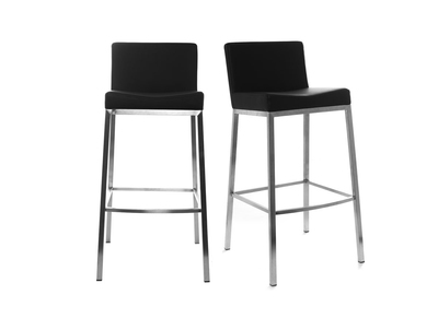 Lot de 2 tabourets design 76cm noir Epsilon