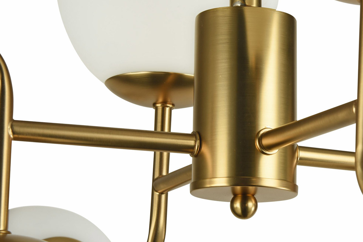 Lustre design en m�tal dor� et en verre AUREOL