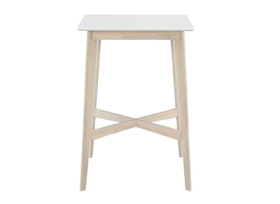 Mange debout carr&eacute; blanc et bois clair LEENA