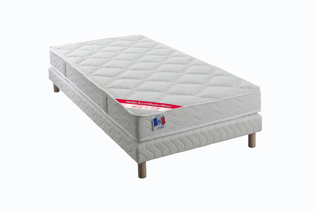 Matelas m�moire de forme et sommier 90 x 190 cm NOX