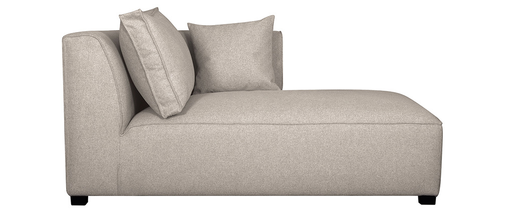 M�ridienne angle droit en tissu beige PLURIEL