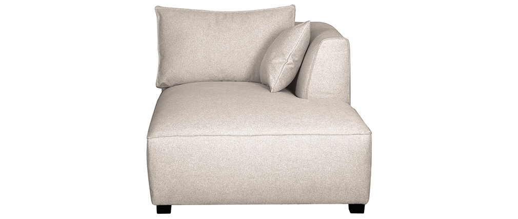 M�ridienne angle droit en tissu beige PLURIEL