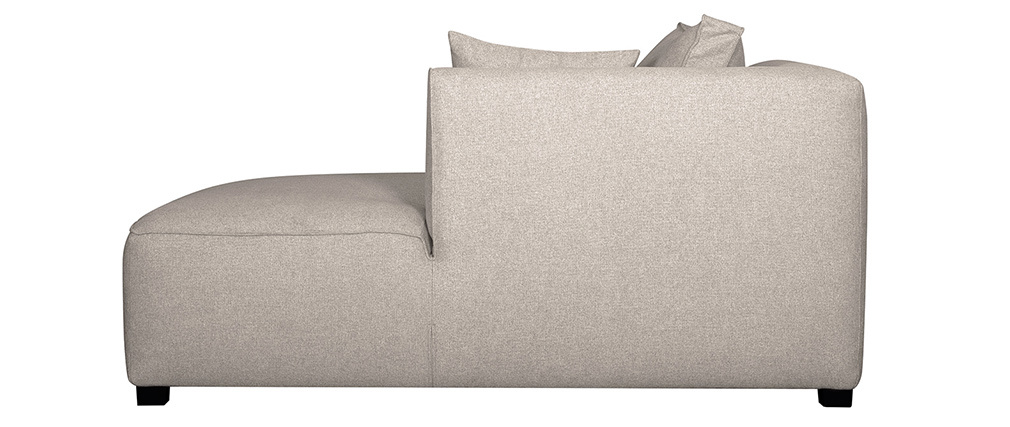 M�ridienne angle droit en tissu beige PLURIEL