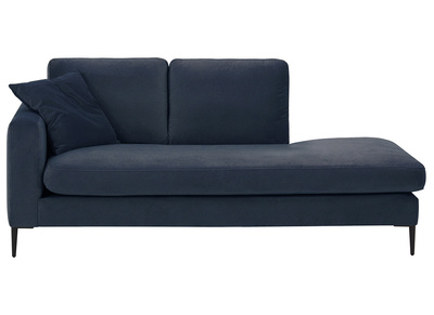 M&eacute;ridienne en velours bleu COZY - Miliboo & St&eacute;phane Plaza