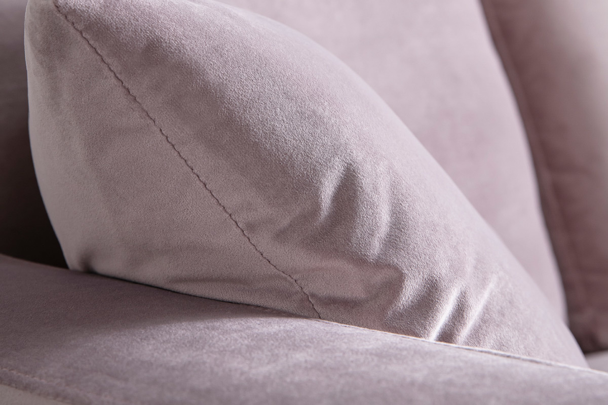 M�ridienne en velours rose COZY