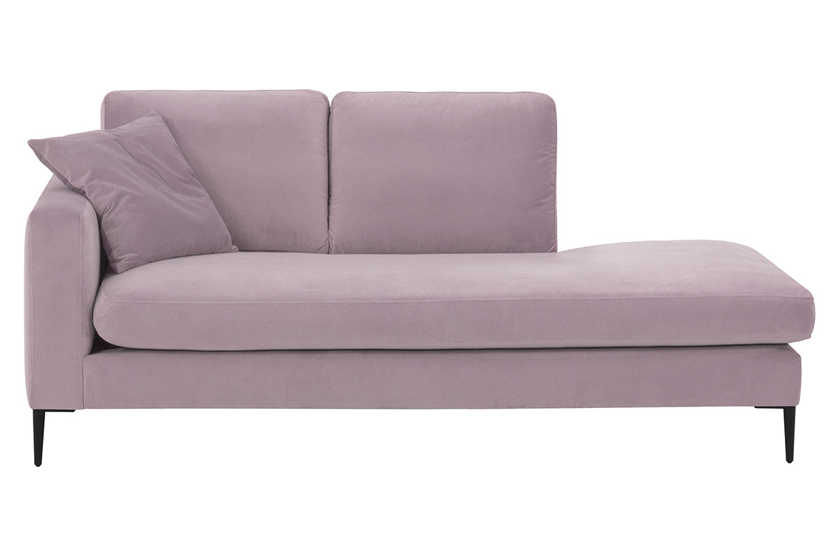 M�ridienne en velours rose COZY