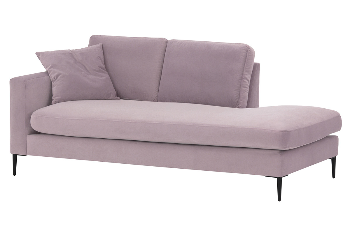 M�ridienne en velours rose COZY