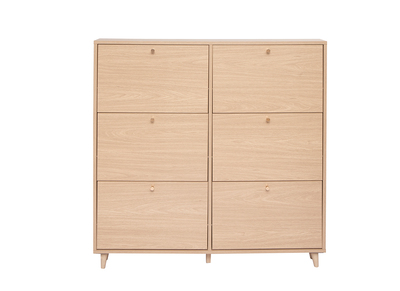 Meuble à chaussures finition bois clair chêne L126 cm SILVESTRE