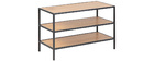 Meuble &agrave; chaussures industriel m&eacute;tal et bois TRESCA
