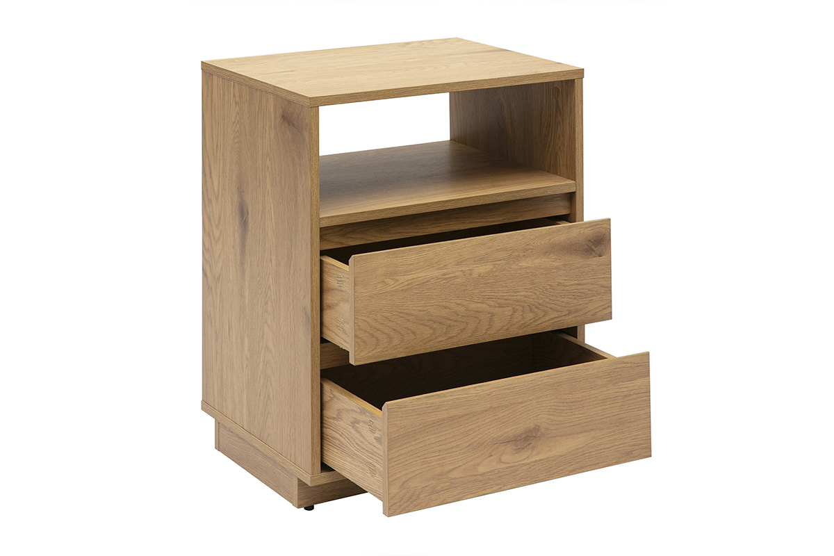 Meuble de rangement avec tiroirs finition bois clair ch�ne L50 cm SEVILLE