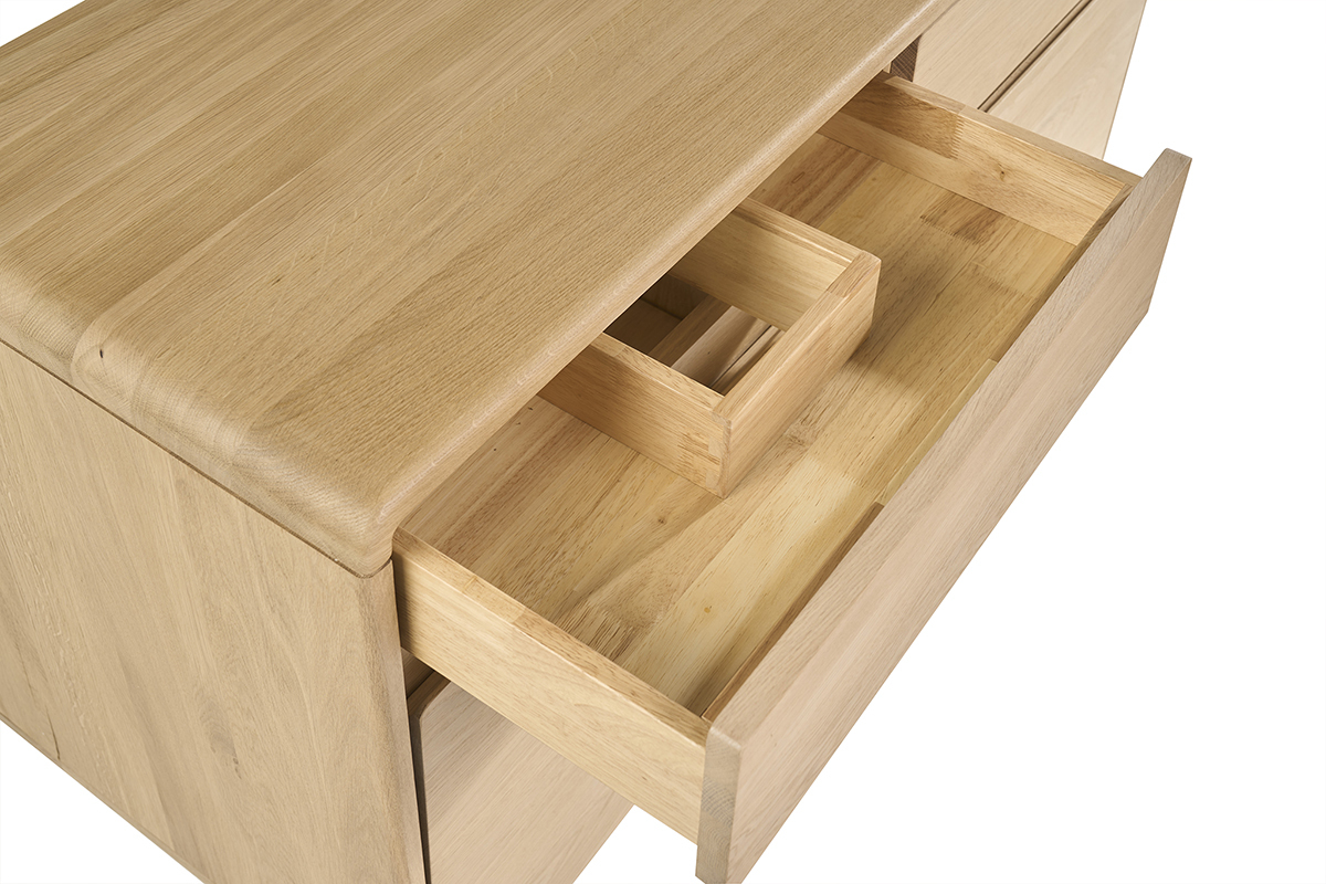 Meuble de salle de bain en bois ch�ne massif L120 cm ESTEBAN