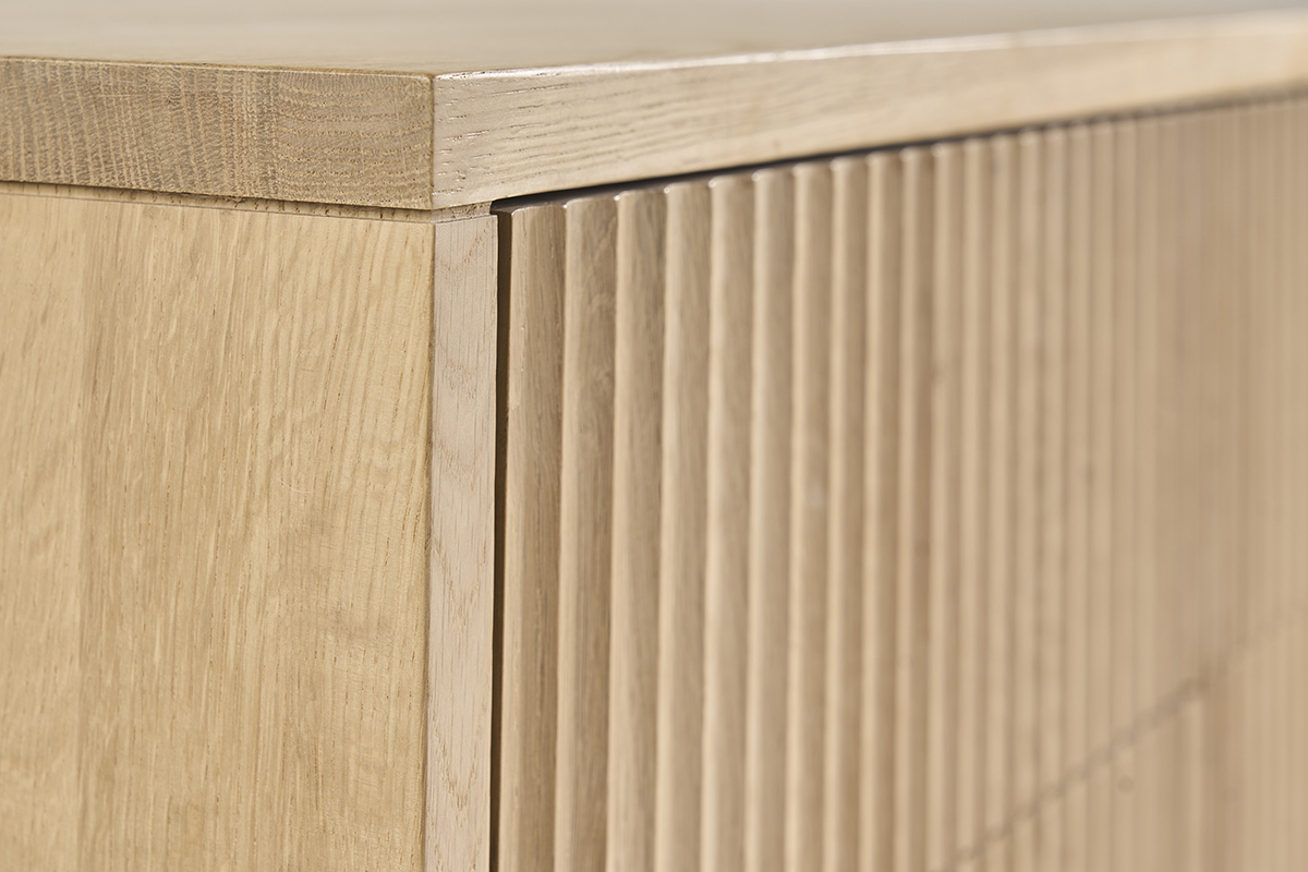 Meuble de salle de bain en bois ch�ne massif L80 cm ALISTAIR