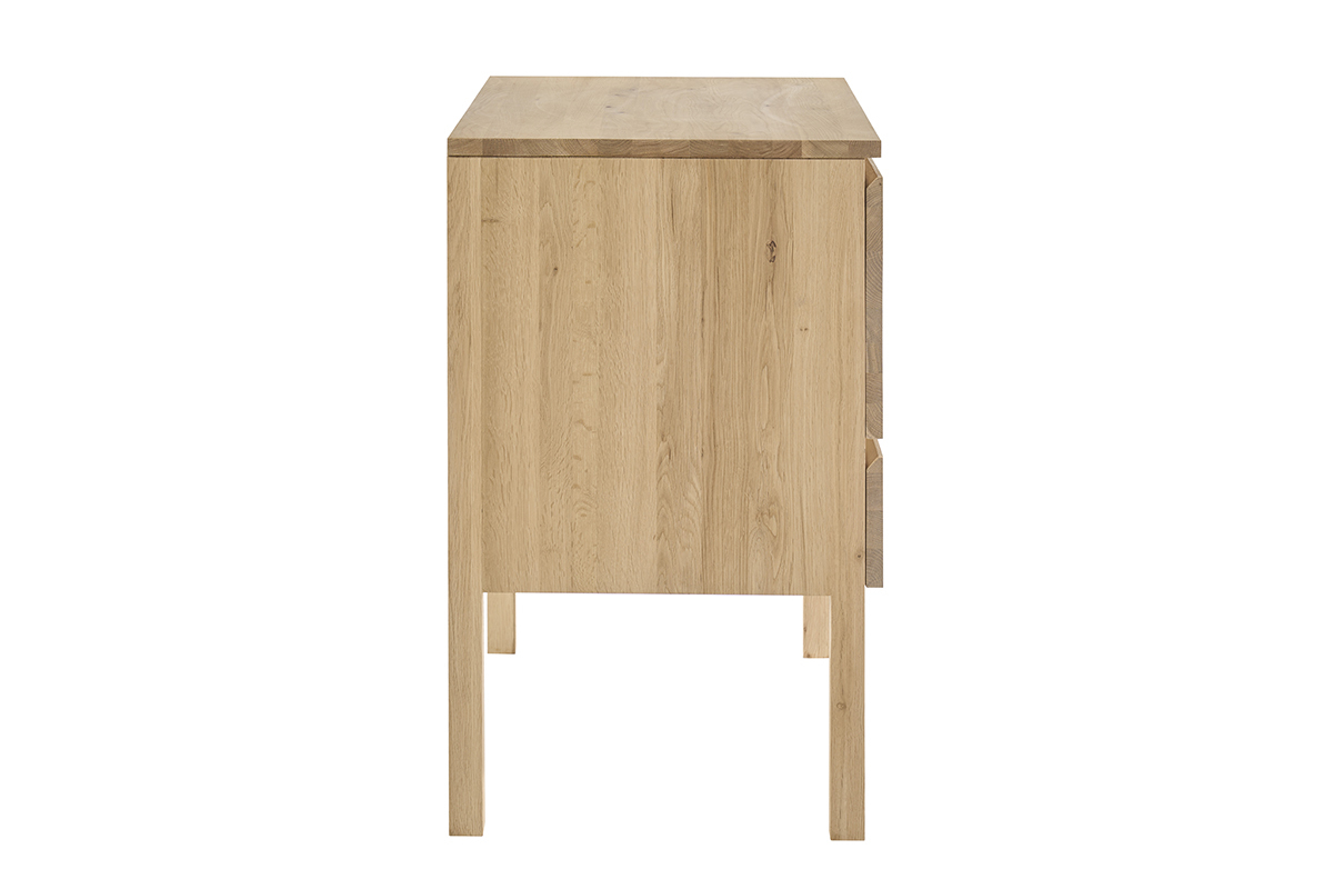 Meuble de salle de bain en bois ch�ne massif L80 cm JOSHUA
