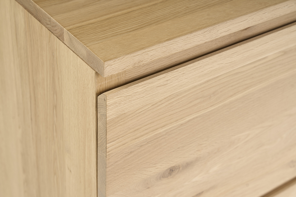 Meuble de salle de bain en bois ch�ne massif L80 cm JOSHUA