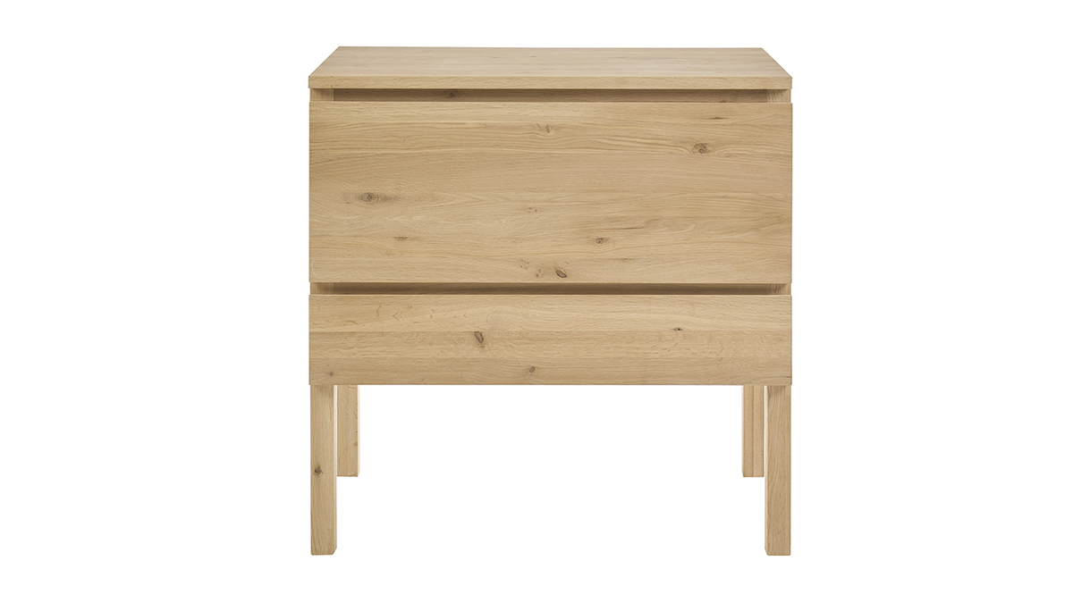 Meuble de salle de bain en bois ch�ne massif L80 cm JOSHUA