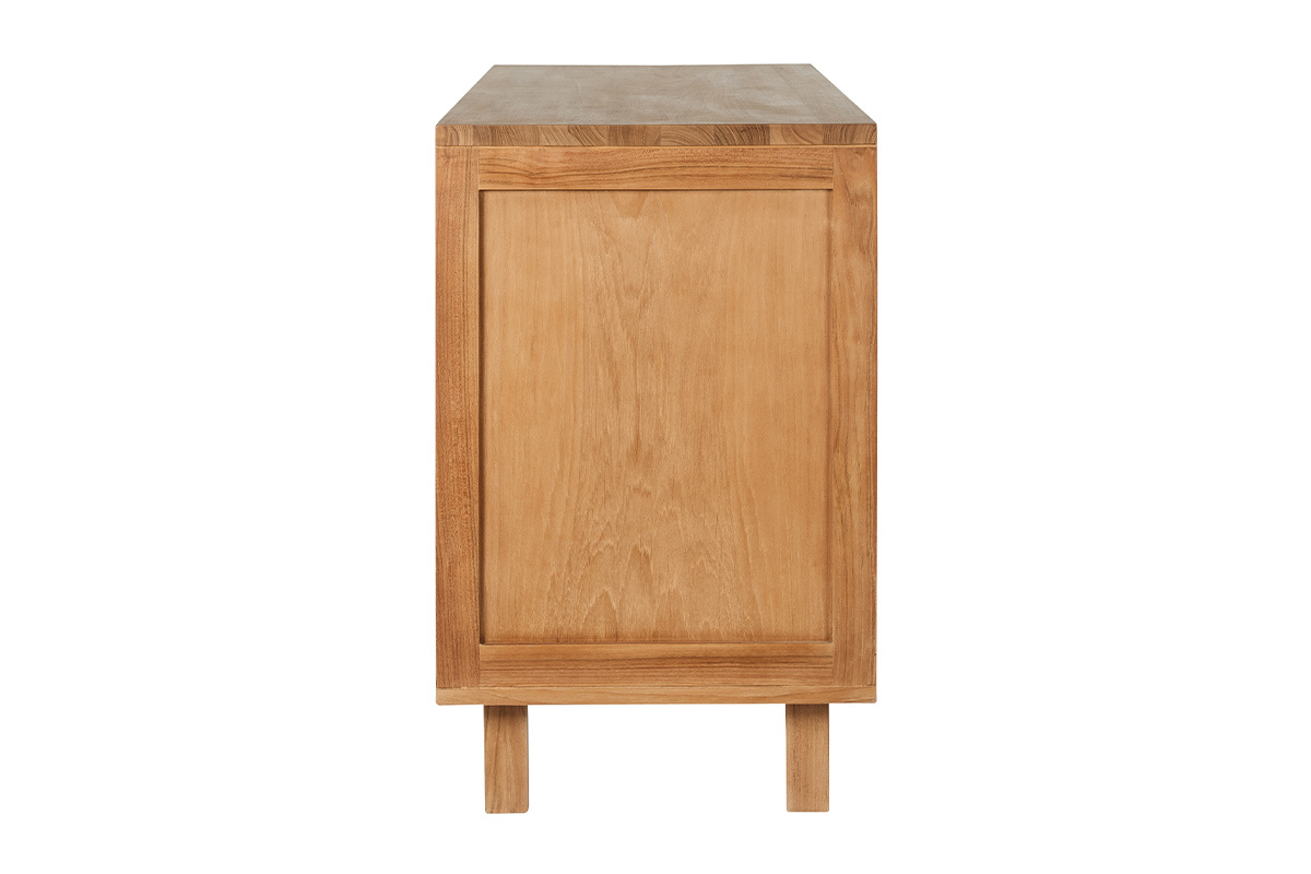 Meuble de salle de bain en bois teck massif et corde tress�e L120 cm MOSSA
