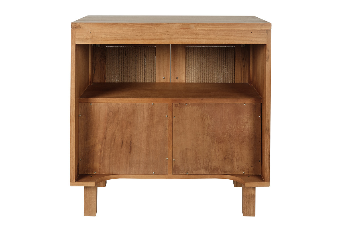 Meuble de salle de bain en bois teck massif et corde tress�e L80 cm MOSSA