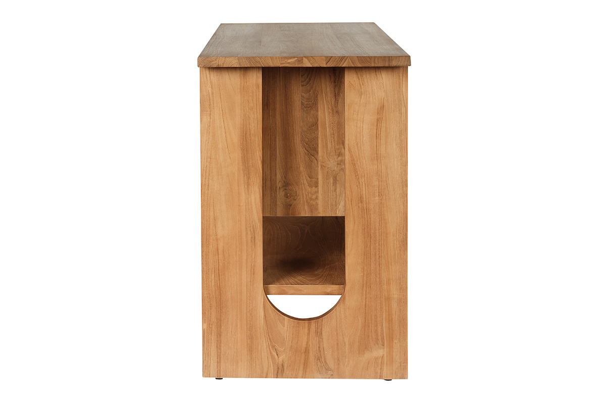 Meuble de salle de bain en bois teck massif L120 cm ALBE