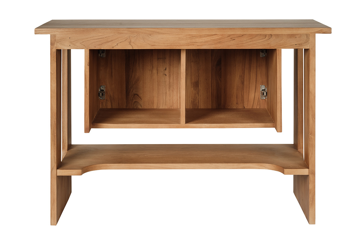 Meuble de salle de bain en bois teck massif L120 cm ALBE