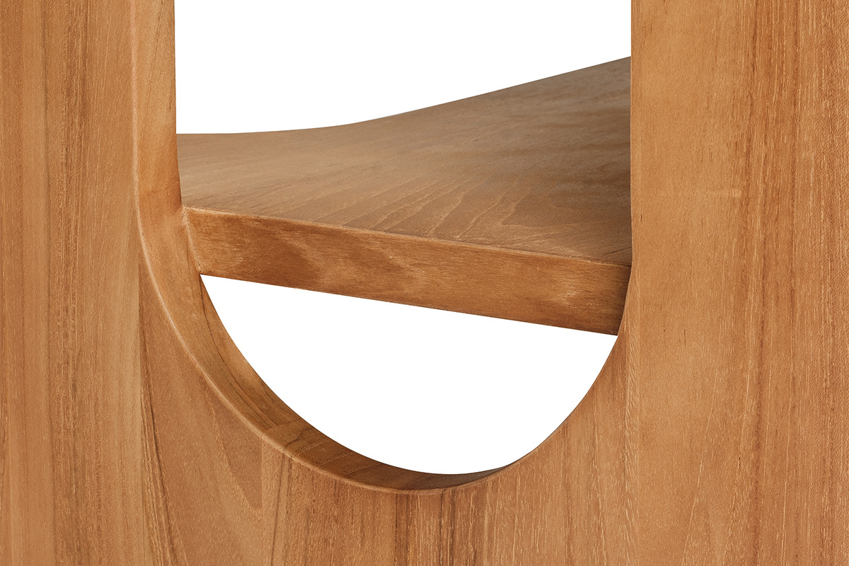 Meuble de salle de bain en bois teck massif L120 cm ALBE