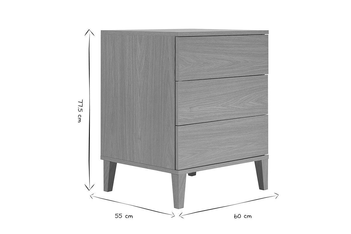 Meuble de salle de bain finition bois ch�ne L60 cm FREDDY