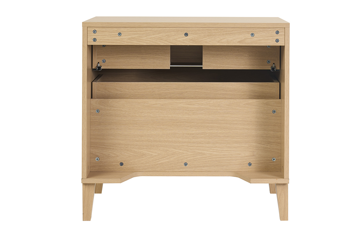 Meuble de salle de bain finition bois ch�ne L80 cm FREDDY